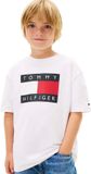 Tommy Hilfiger Heritage Printed Flag T-shirt Korte Mouwen Wit 16 Years Jongens