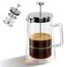 Presse française 1 litre inox et verre avec double paroi isolante