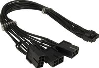 Inter-Tech Adapter GPU-02 (12+4pin) naar 3x8pin PCIe, 34cm