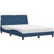 Maison Exclusive - Lit avec matelas bleu 120 x 200 cm en tissu