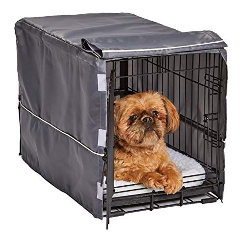 New World Dog Crate Cover - Light Gray Designer Pattern - Machine Washable