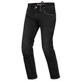 SHIMA DEVON motorjeans - geventileerde elastische slim fit biker-motorbroek met FiberQL-versterkingen, knie- en heupbeschermers (zwart, 40)