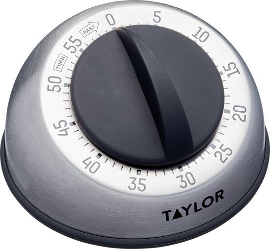 Taylor Classic Kookwekker - 9,5 x 5 cm - RVS zilver