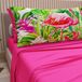 PETTI Artigiani Italiani - Katoenen beddengoed met kussenslopen met digitale print, eenpersoonsbed, beddengoedset voor eenpersoonsbed, flamingo fuchsia, 100% Made in Italy