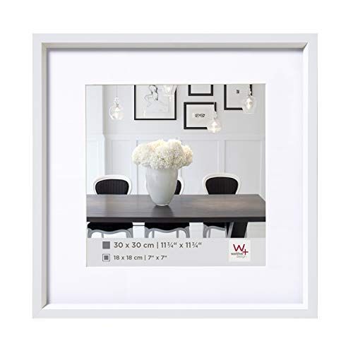 Walther Design ES440W Steel Style Kunststoff-Bilderrahmen 40x40 cm, weiß