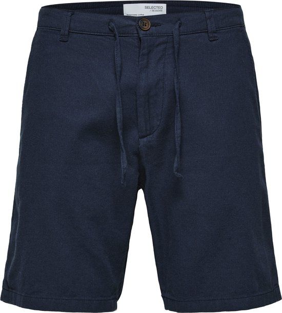 SELECTED HOMME SLHCOMFORT-BRODY LINEN SHORTS W NOOS - Dark Sapphire - Maat M