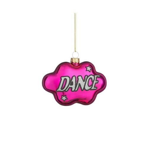 Mica Decorations kerstornament DANCE - glas - paars