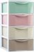 PLASTICFORTE Ladeblokje/bureau organizer met 4x lades - gekleurd - L26 x B37 x H49 cm