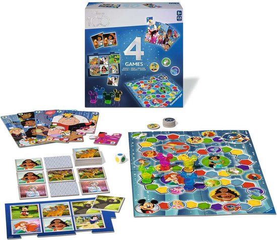 Ravensburger Disney 100 Jaar 4 in 1 Spellen - 22341