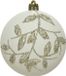 Decoris Kerstbal Deco Blad - Wolwit