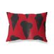 BonaMaison Rood-Zwart Decoratieve Kussensloop, Kussenhoezen Bank, Decoratieve Kussenhoesjes, Kussensloop; Sofa, Slaapkamer, Kantoor, Auto 45x60 Cm - Ontworpen en vervaardigd in Turkije