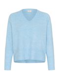 Kaffe KAniel v-neck Pullover Dames Trui - Powder Blue Melange