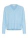 Kaffe KAniel v-neck Pullover Dames Trui - Powder Blue Melange