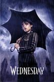 Wednesday Downpour Poster meerkleurig - Papier - Fan merch, Horror, TV-series