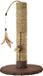 Poteau griffoir pour chat, 48 x 30 cm, avec 2 plumes jouets, base antidérapante