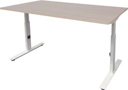 Schaffenburg Verstelbaar Bureau - Linesto 140x80 lindb. - wit frame