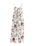 Next Dames Bandeau-jumpsuit met afneembare bandjes van linnenmix - Wit
