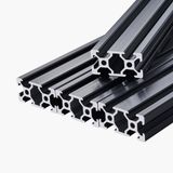 VEVOR 5-delige set 2000 mm T-sleuf 2040 aluminium extrusieprofiel, geanodiseerde lineaire rail volgens Europese norm, sleufprofiel voor 3D-printers, CNC-machines, doe-het-zelf, lasergraveren, zwart