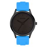 s.Oliver herenhorloge - Rond - IP zwart - 44 mm - Uhr van metaal met kwartswerk aan siliconen band met Dornschließe - analoog horloge - 3 ATM waterdicht - krasbestendig
