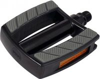 Union Aluminium pedalen - anti-slip - reflectoren - zwart - 3 componenten - voor e-bikes