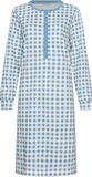 Pastunette - Nachthemd - Blue Cottage - Katoen - Badstof - Blauw/Wit - Geruit - Maat 44