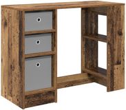 vidaXL Bureau Oudhout 100 x 40 x 75 cm Bewerkt hout