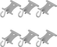 ProPlus Tentrail hangers met S-haak - Ø 5-8 mm - Set van 6 stuks - Grijs/Staal