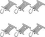 ProPlus Tentrail hangers met S-haak - Ø 5-8 mm - Set van 6 stuks - Grijs/Staal