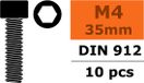 Revtec - Vis à tête hexagonale creuse - M4X35 - Acier - 10 pièces