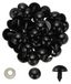 OEM 100 veiligheidsogen, 18 mm, kunststof, zwart, met ringen