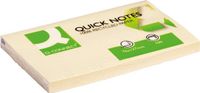 Q-CONNECT Quick Notes Recycled, 7.6 x 12.7 cm, 100 vel, geel, 12 stuks
