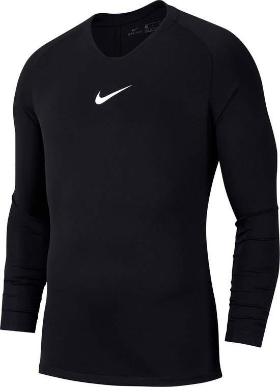 Nike Dry Park First Layer Longsleeve Shirt Sportshirt - Maat L - Unisex - zwart