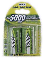 Ansmann Akku NiMH Mono/D 5000 mAh - 2 stuks