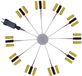 Anna's Collection Remplacement de piles - pour 3 piles AA - 10 appareils - Éliminateur de piles - adaptateur de piles