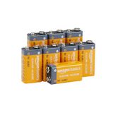 Amazon Basics 8 stuks 9V alkalinebatterijen