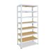 Shelfplaza HOME metalen stellingkast - 180x60x40 cm - wit - 7 planken