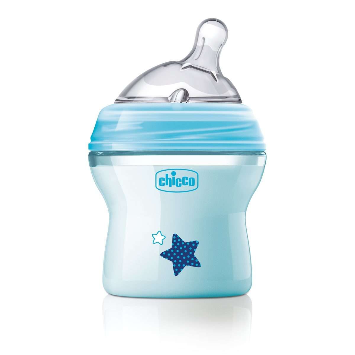 Chicco NaturalFeeling Zuigfles Kunststof Siliconen Blauw 1 stuk(s)