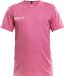 Craft Squad Jersey Solid SS Shirt Junior - Maat 134 - roze/wit