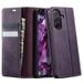 Caseme Étui portefeuille Samsung Galaxy A57 Caseme 033 en texture de veau avec blocage RFID - Violet