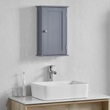 Bath Vida Priano Badkamerkast, enkele wandmontage, opbergkast, grijs