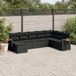 Maison Exclusive - Ensemble de meubles de jardin 8 pièces avec canapé et coussins, noir, en polyrotin