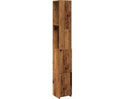 vidaXL Badkamerkast 25x25x170 cm bewerkt hout oud houtkleurig