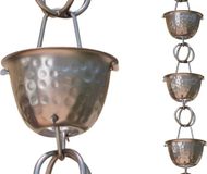 Monarch Rain Chains 50584 aluminium gehamerde beker, 8-1/2 voet lengte (tinnen brons)
