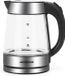 Aigostar Chubby Bouilloire électrique - Verre & Inox - 1.7L - 2200W - LED - Indicateur de niveau d'eau