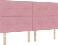vidaXL Boxspring bed met hoofdeinde Roze 200 x 180 cm Fluweel