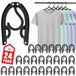 24 stuks reishangers - draagbare opvouwbare kledinghangers reisaccessoires opvouwbaar droogrek voor reizen (zwart)