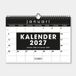 De Hobbit Hobbit Maandkalender 2027 - Zwart/Wit - A4