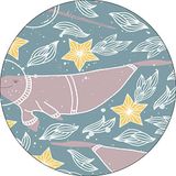Bonateks Ronde digitaal bedrukte muismat, antislip onderkant, voor kantoor en thuis, diameter: 22 cm