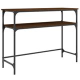 VidaXL Wandtafel 100x35,5x75 cm bewerkt hout bruin eikenkleur