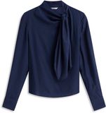 Tommy Hilfiger Dames Blouse 38 Viscose Donkerblauw
